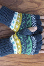 Load image into Gallery viewer, Winter Love Fingerless Wool Arm Warmers