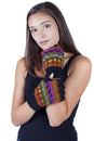 Load image into Gallery viewer, Winter Love Fingerless Wool Arm Warmers