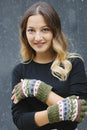 Load image into Gallery viewer, Winter Love Fingerless Wool Arm Warmers