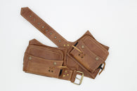 Load image into Gallery viewer, The Gypsy Duo - A Leather Duo Pack Hip Bag Belt-Brown