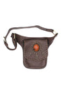 Load image into Gallery viewer, Leather Laced Stone Belt Bag