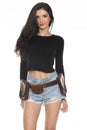 Load image into Gallery viewer, Falling Leaves Leather Belt Bag