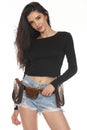Load image into Gallery viewer, Falling Leaves Leather Belt Bag