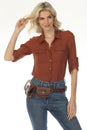 Load image into Gallery viewer, Leather Western Rivets Hip Belt