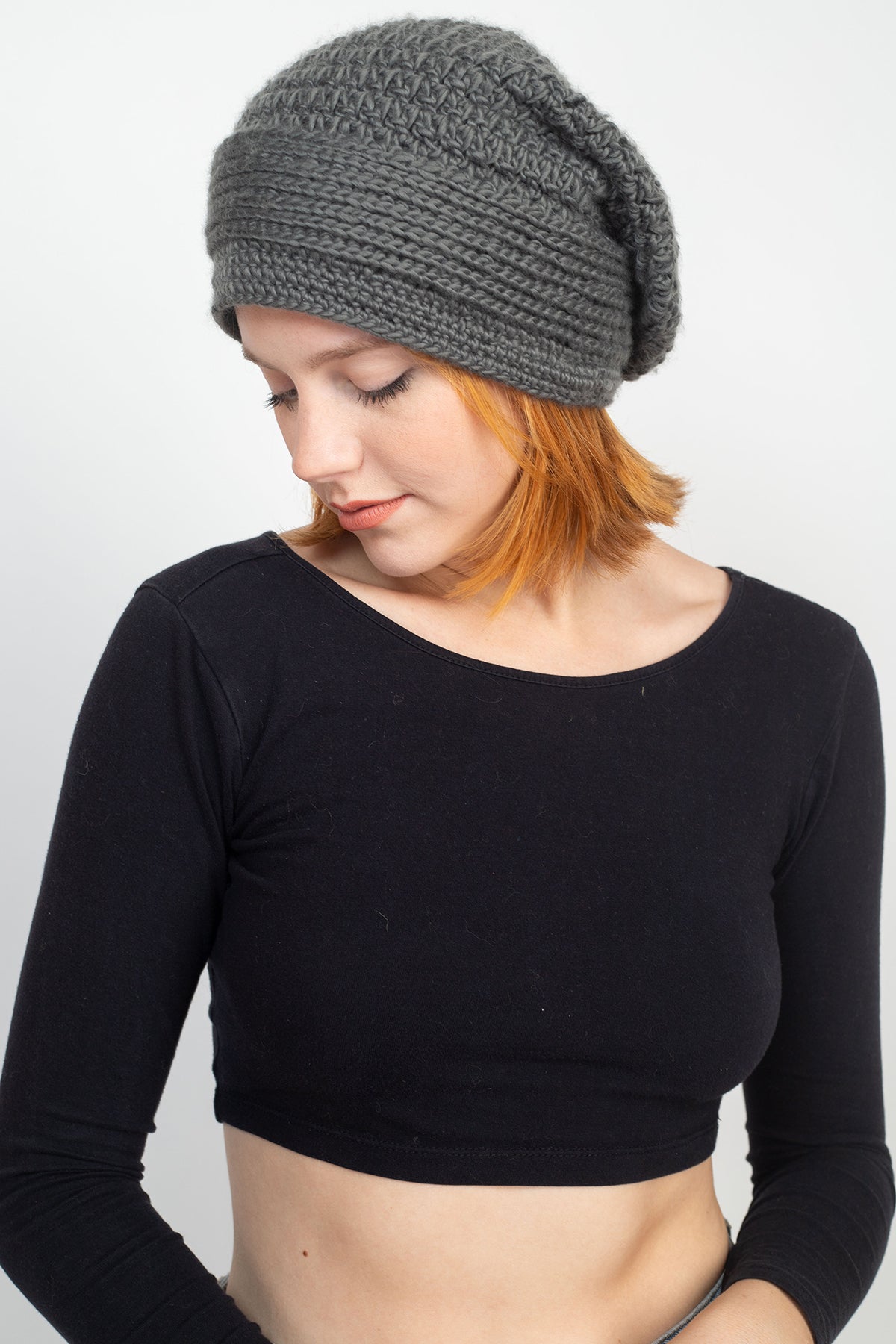 Crocheted Soft Slouchy Beanie