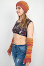 Load image into Gallery viewer, Faux Mohair Striped Slouchy Beanie