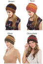 Load image into Gallery viewer, Faux Mohair Striped Slouchy Beanie