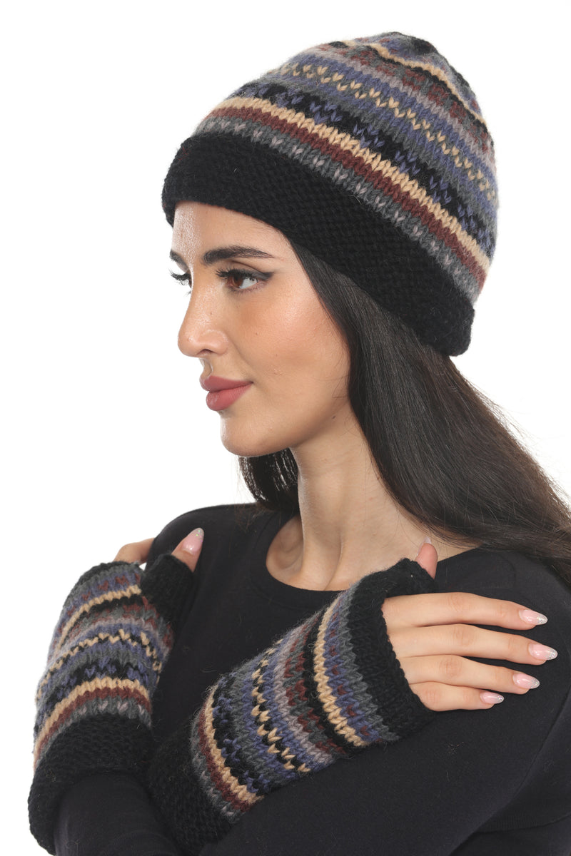 Cozy Striped Boho Beanie