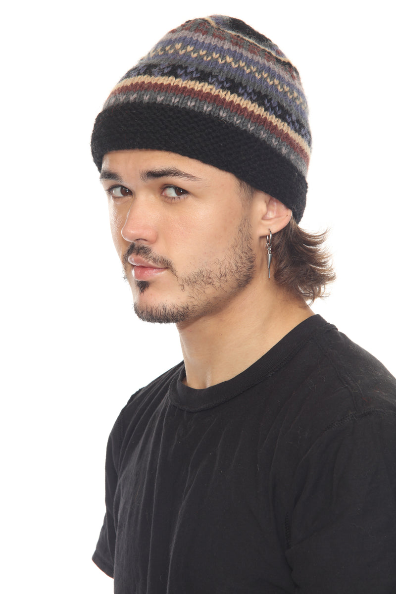 Cozy Striped Boho Beanie