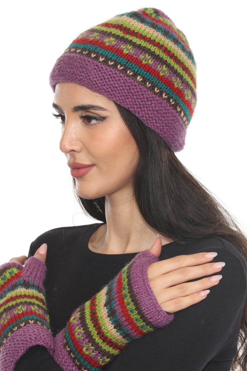 Cozy Striped Boho Beanie