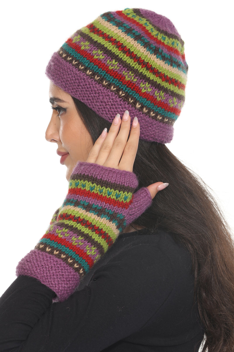 Cozy Striped Boho Beanie