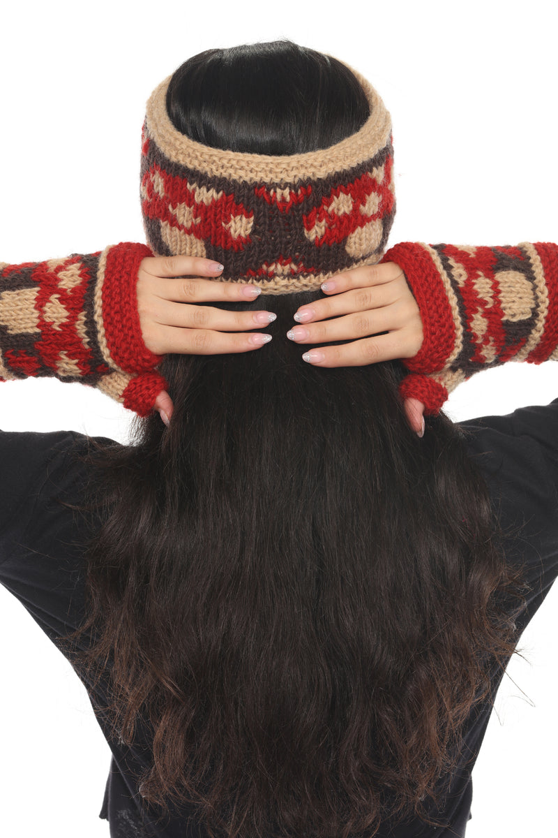 Mushroom Knit Headband