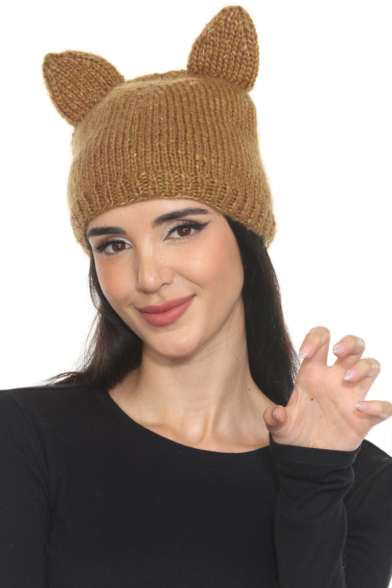 Kitty Faux Mohair Beanie
