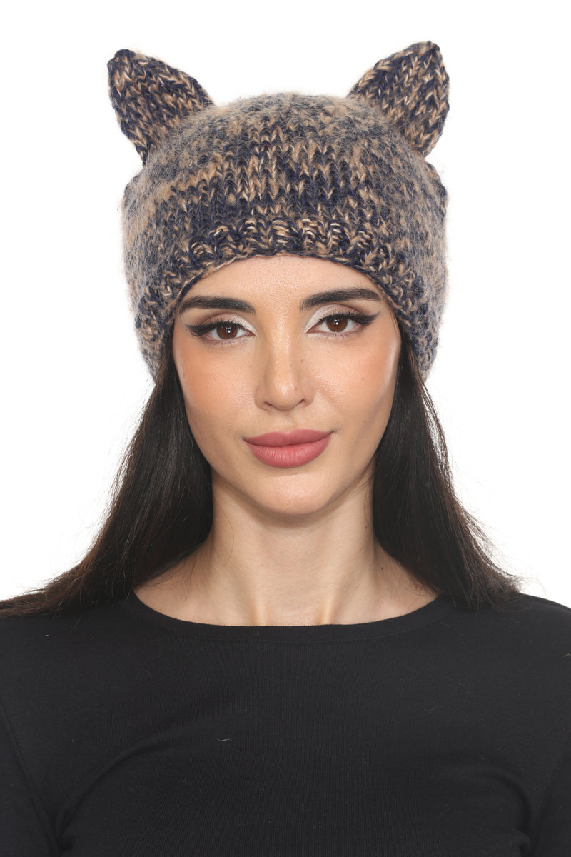 Kitty Faux Mohair Beanie