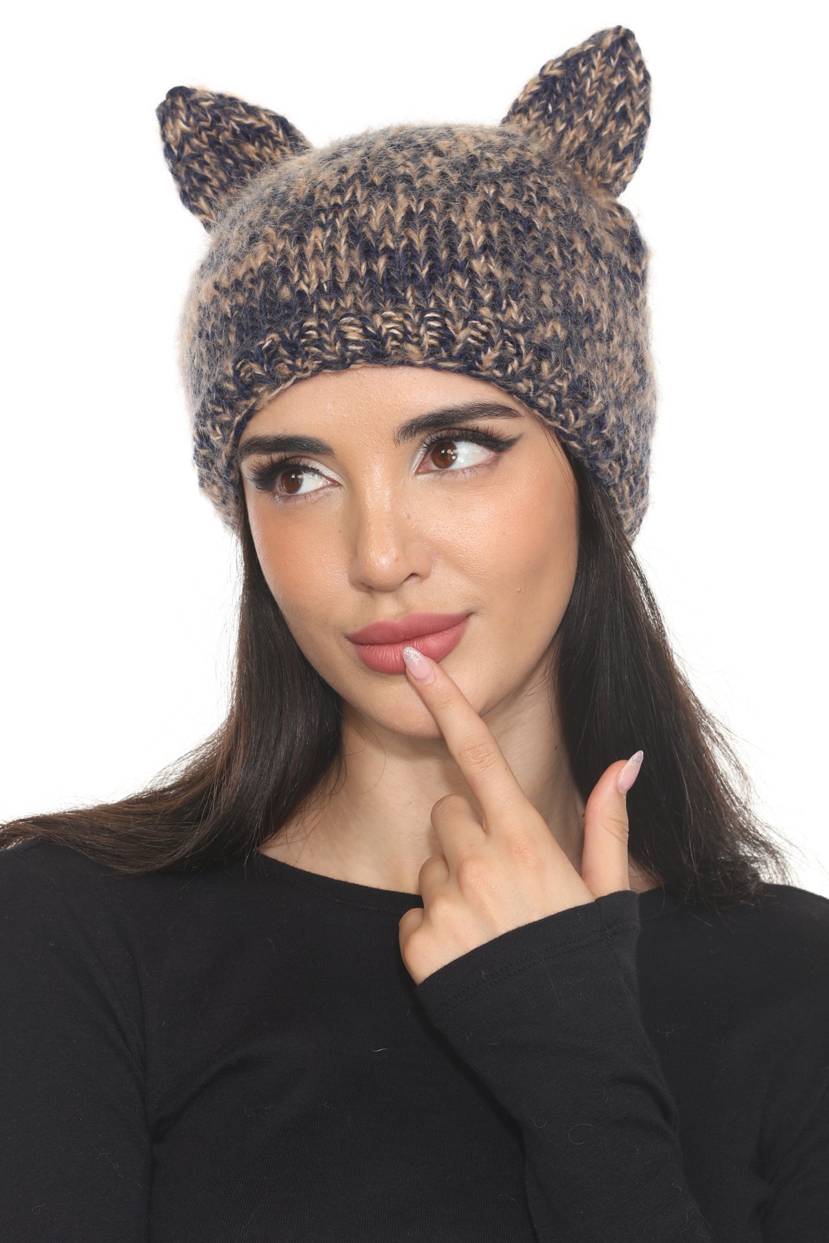 Kitty Faux Mohair Beanie