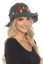 Load image into Gallery viewer, Wool Kint Mushroom Hat with Brim