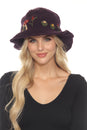 Load image into Gallery viewer, Wool Kint Mushroom Hat with Brim