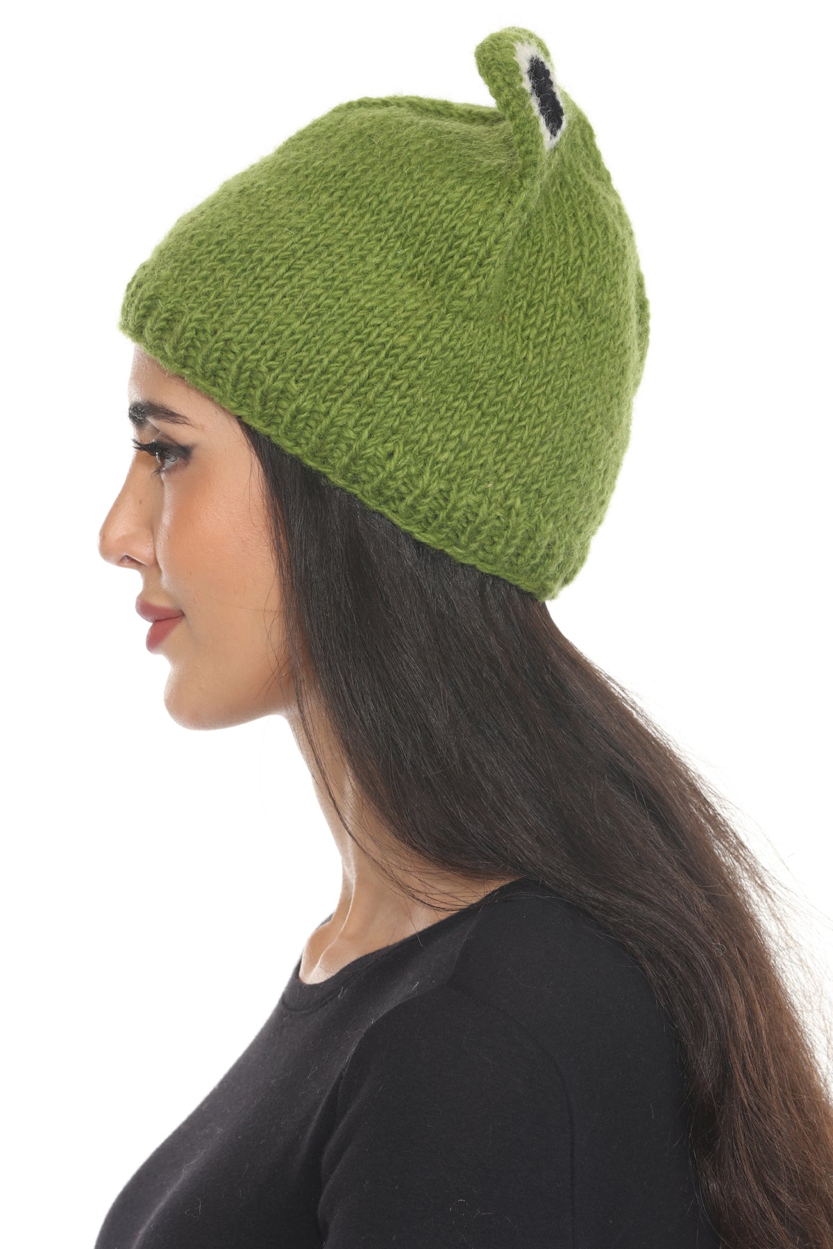 Wool FrogCharacter Green Beanie