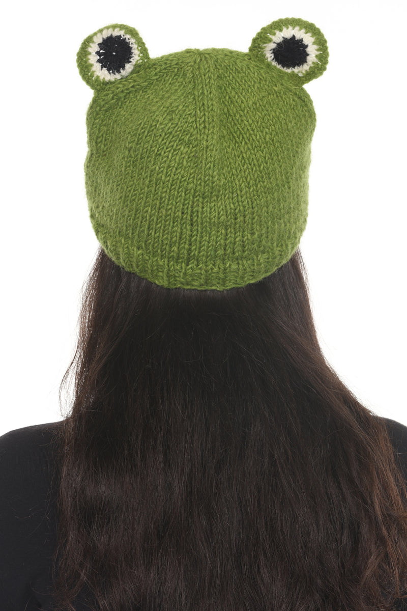 Wool FrogCharacter Green Beanie