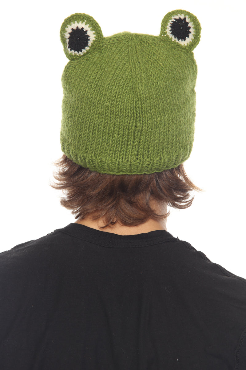 Wool FrogCharacter Green Beanie