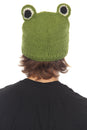 Load image into Gallery viewer, Wool FrogCharacter Green Beanie