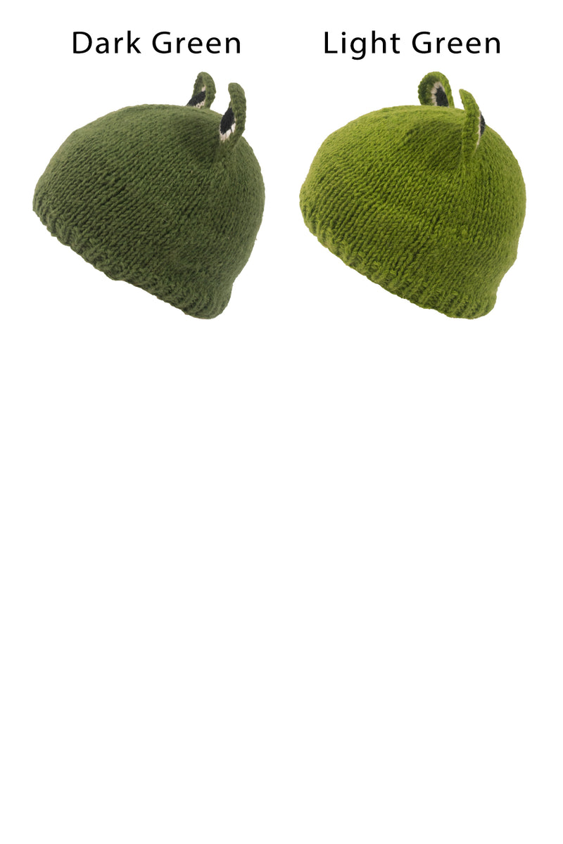 Wool FrogCharacter Green Beanie