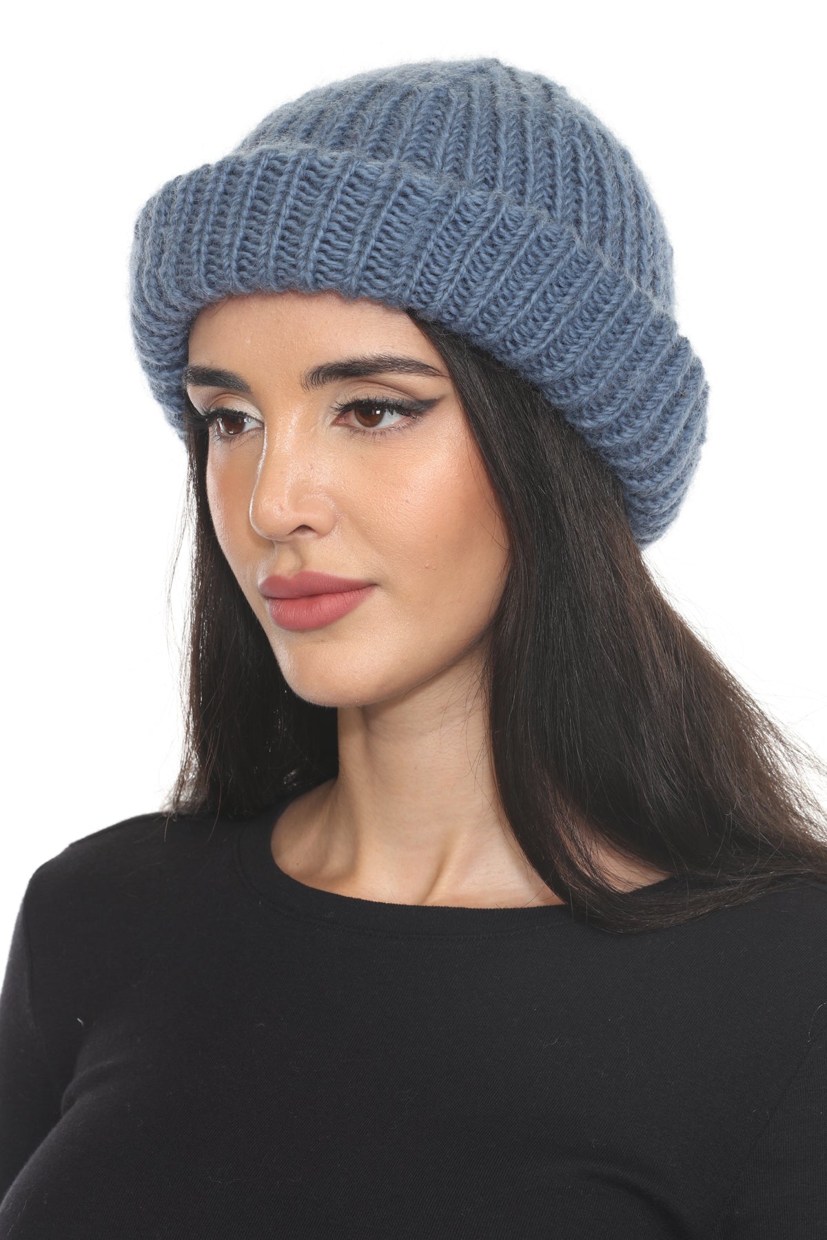 Ribbed Fine Wool Fisherman Beanie