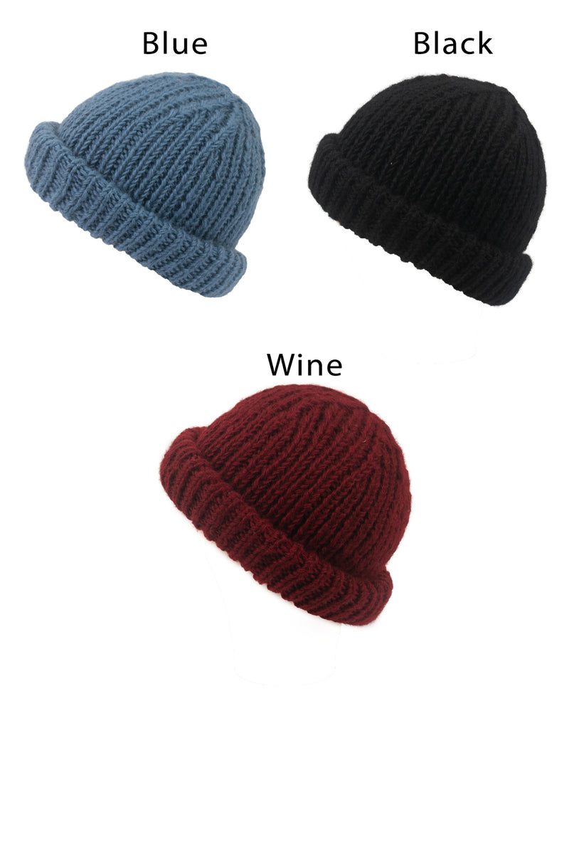 Ribbed Fine Wool Fisherman Beanie