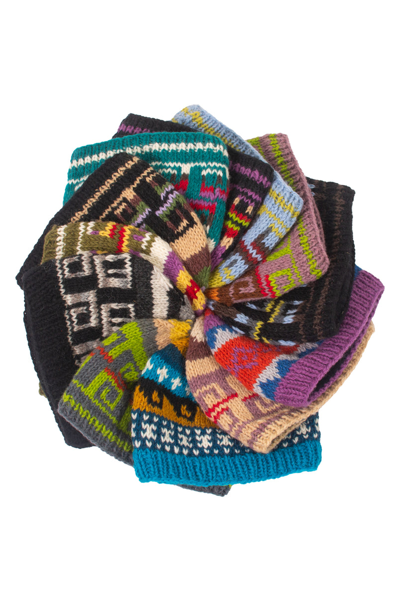 Assorted Waves Wool Beanie-12/Pkt