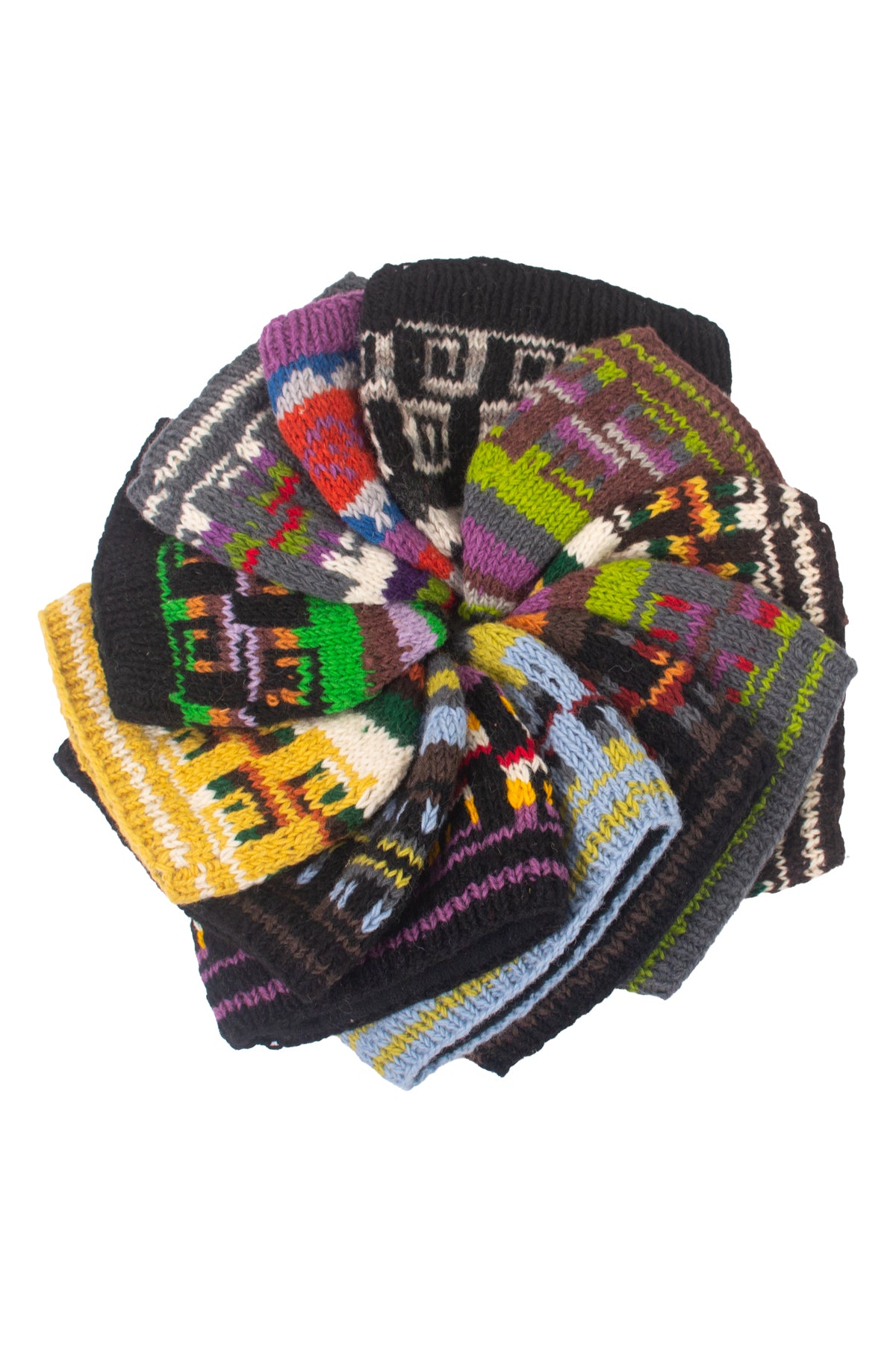 Assorted Waves Wool Beanie-12/Pkt