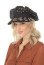 Load image into Gallery viewer, Celestial Emb Newsboy Cap