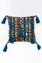 Load image into Gallery viewer, Rainbow Geo Print Tassel Throw Pillow