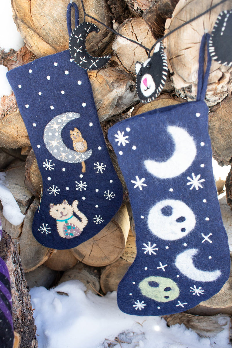 Mystical Felt Holiday Stocking