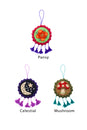 Load image into Gallery viewer, Embroidered Medallion Felt Charms 6pcs/Pkt