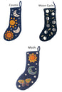 Load image into Gallery viewer, Felt Celestial Holiday Stockings