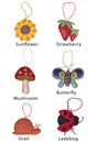 Load image into Gallery viewer, Cottage Garden Felt Charms 6pcs/Pkt