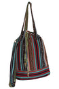 Load image into Gallery viewer, Cotton canvas bohemian hippie bucket bag-Brown-One size