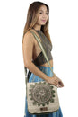 Load image into Gallery viewer, Natural Hemp-Cotton Eco Mandala hippie boho Cross body Messenger Bag sling Bag