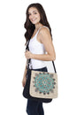 Load image into Gallery viewer, Natural Hemp-Cotton Eco Mandala hippie boho Cross body Messenger Bag sling Bag