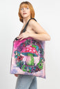 Load image into Gallery viewer, Mushroom Wreath Canvas Tote