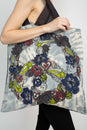 Load image into Gallery viewer, Floral Peace Sign Tote Bag