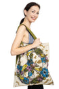 Load image into Gallery viewer, Floral Peace Sign Tote Bag