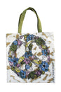 Load image into Gallery viewer, Floral Peace Sign Tote Bag