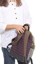 Load image into Gallery viewer, Boho Patchwork Upcycled Backpack