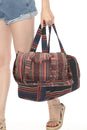 Load image into Gallery viewer, Blanket Stripe Duffel Overnight Bag