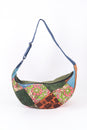Load image into Gallery viewer, Patchwork Crescent Crossbody Bag