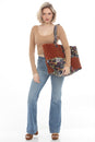 Load image into Gallery viewer, Floral Velvet Weekender Bag