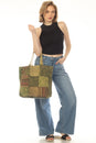 Load image into Gallery viewer, Patchwork Upcycle Tote Bag