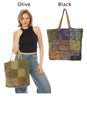 Load image into Gallery viewer, Patchwork Upcycle Tote Bag