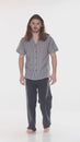 Load and play video in Gallery viewer, Striped Overdyed Homespun Camp Shirt